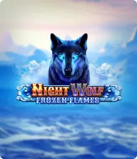 Night wolf frozen flames